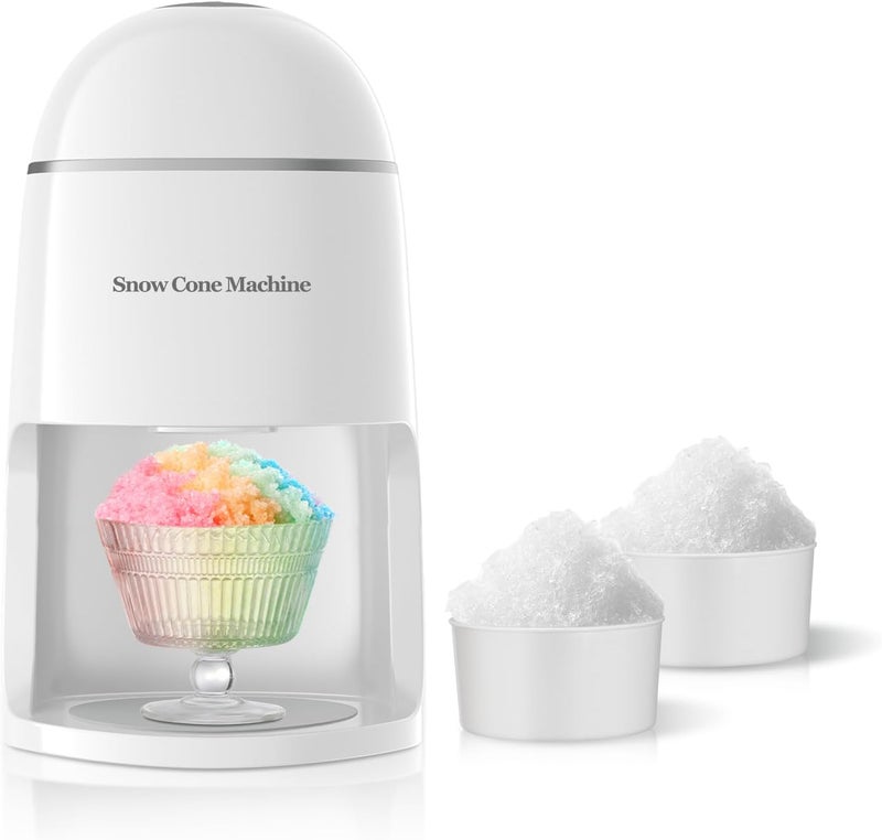 InchUp Electric Snow Cone Machine, Shaved Ice Maker Slushie Machine for Home, Kids Fast Fluffy Ice Shaver, Gift Ideal for Family Christmas Holiday, White - Image 1